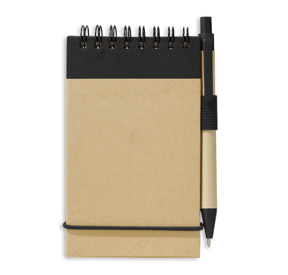 Recycled Mini Flip Spiral Jotter with Pen-default