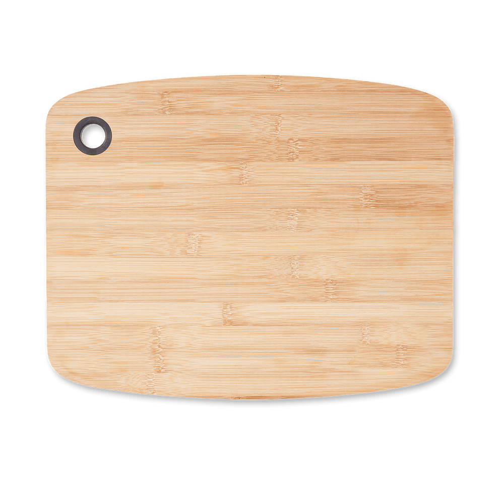 Laser Engraved Large Bamboo Cutting Board with Silicone Grip-default