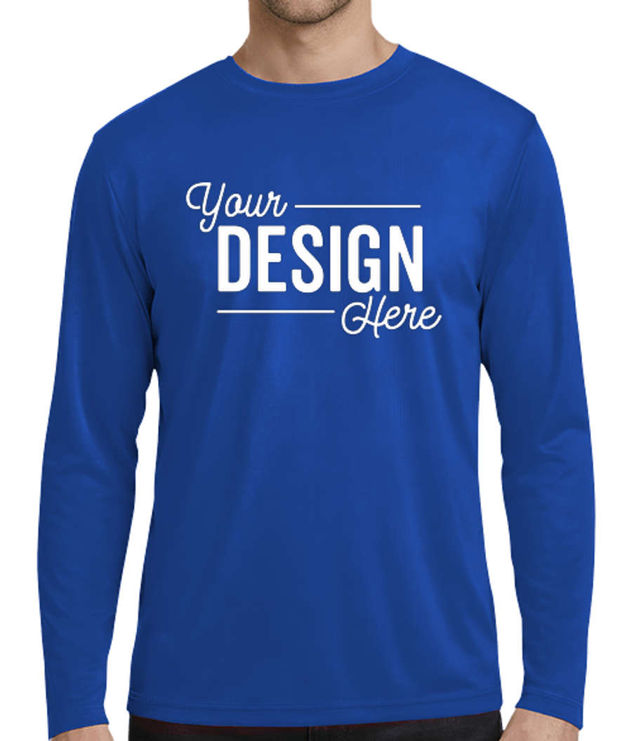 Blue Generation Value BLU-X-DRI Long Sleeve Performance Shirt in Royal