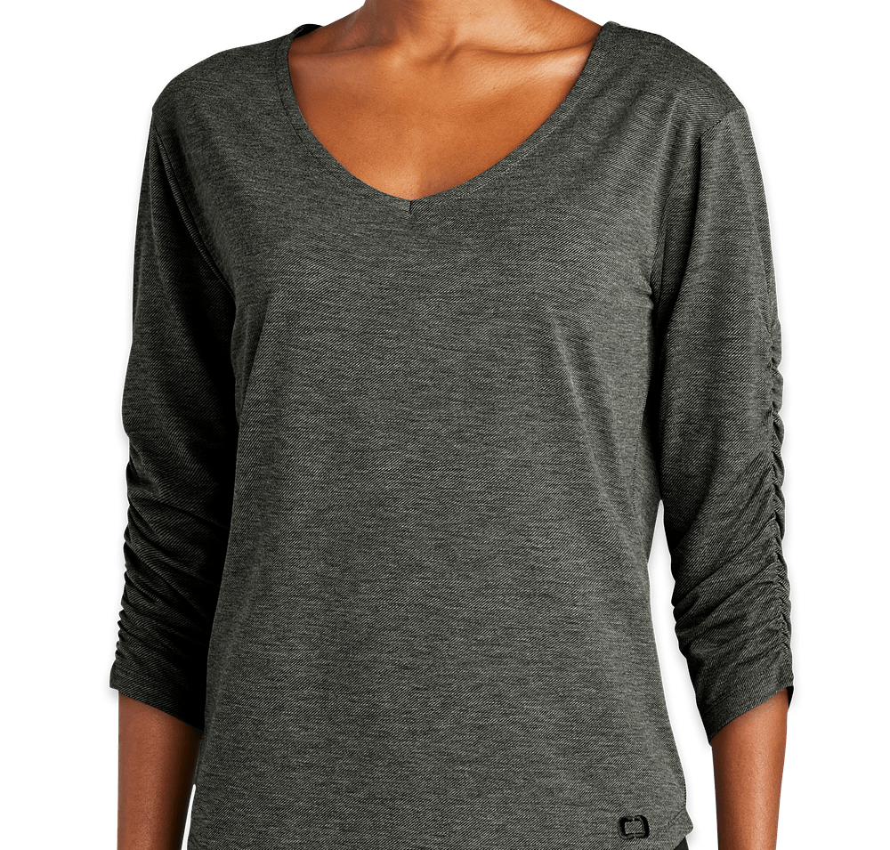 OGIO Women's Evolution Cinched Sleeve Performance Blend Shirt-default