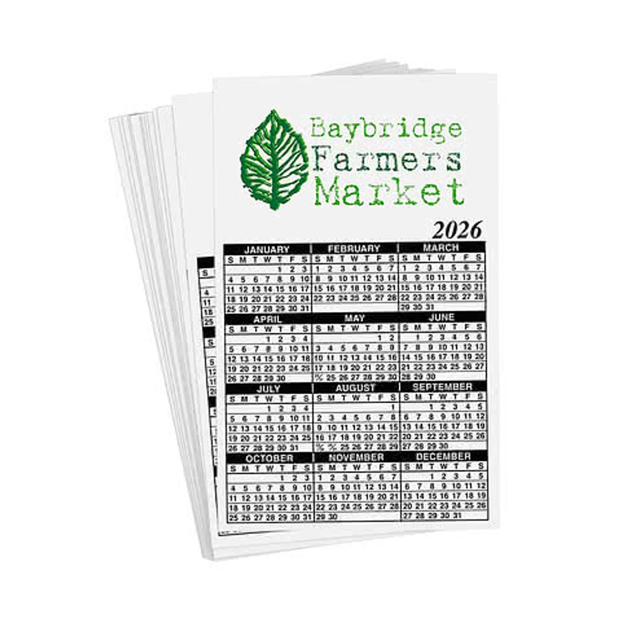 Full Color Calendar Magnet - .019" in White