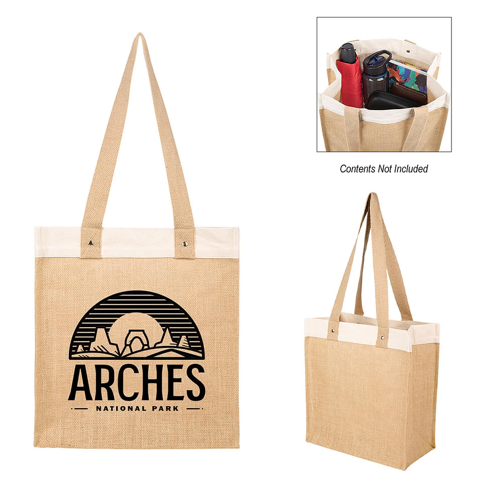 Stephen Recycled Cotton & Jute Tote Bag