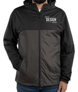 Independent Trading Colorblock Lightweight Full Zip Jacket - Color: Black / Graphite