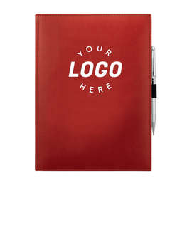 JournalBooks ® Debossed Pedova Large Bound Notebook - Color: Red