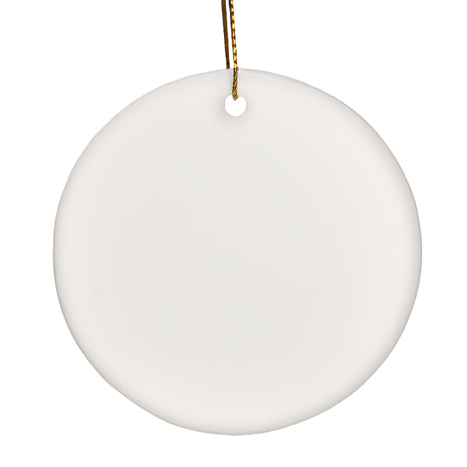 3" Round Ceramic Ornament