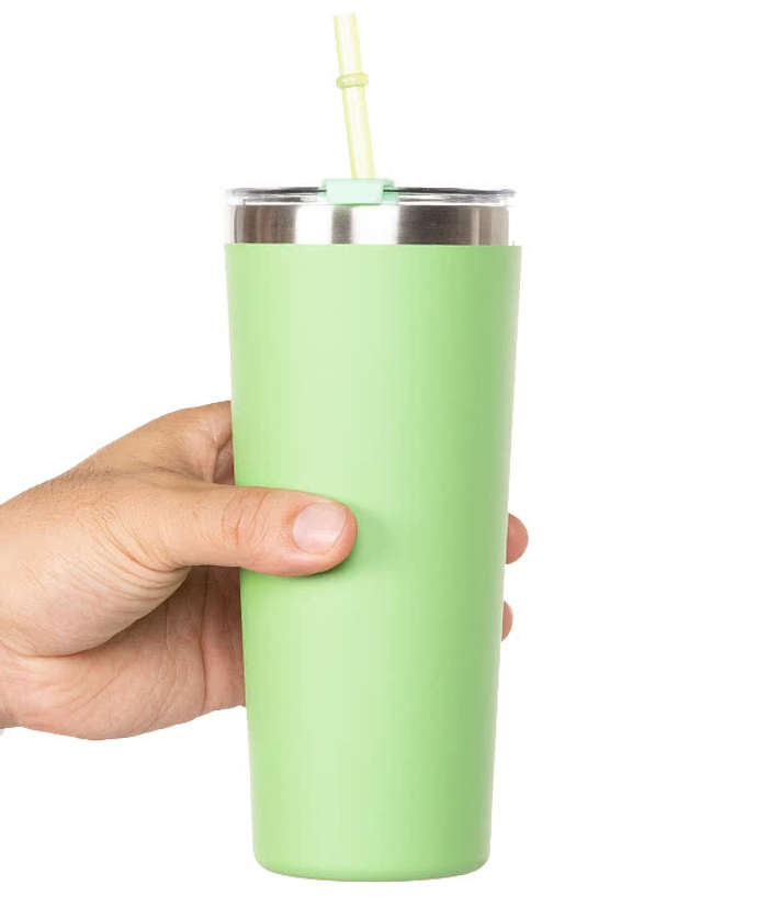 24 oz. Colma Stainless Steel Insulated Tumbler with Straw