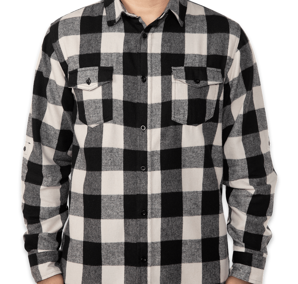 Burnside Plaid Flannel Long Sleeve Shirt -default
