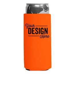 Foldable Slim Can Cooler - Color: Orange