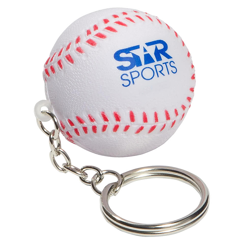 Classic Baseball Stress Reliever Keychain
