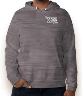 Embroidered Bella + Canvas Ultra Soft Pullover Hoodie - Color: Dark Grey Marble