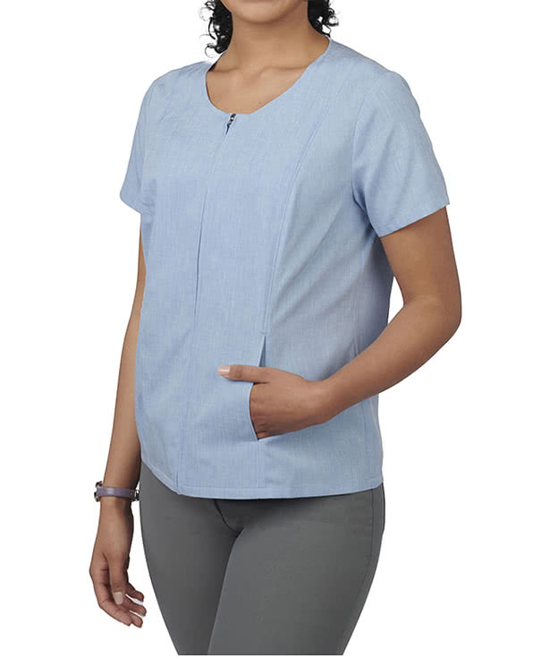Edwards Women's Melange Scotchgard Treated Full Zip Tunic