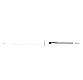 Clic Silver Trim Ballpoint Pen (black ink) - Color: White
