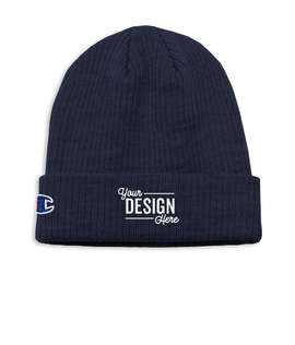 Champion Ribbed Knit Beanie - Color: Navy
