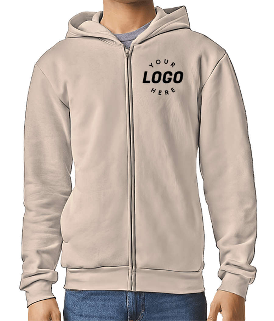 American Apparel ReFlex Fleece Zip Hoodie in Bone