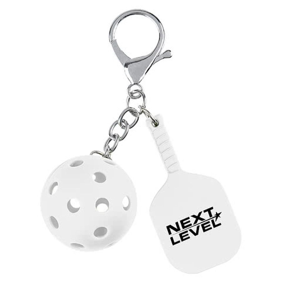 Pickleball & Paddle Keychain in LIME WITH GREEN