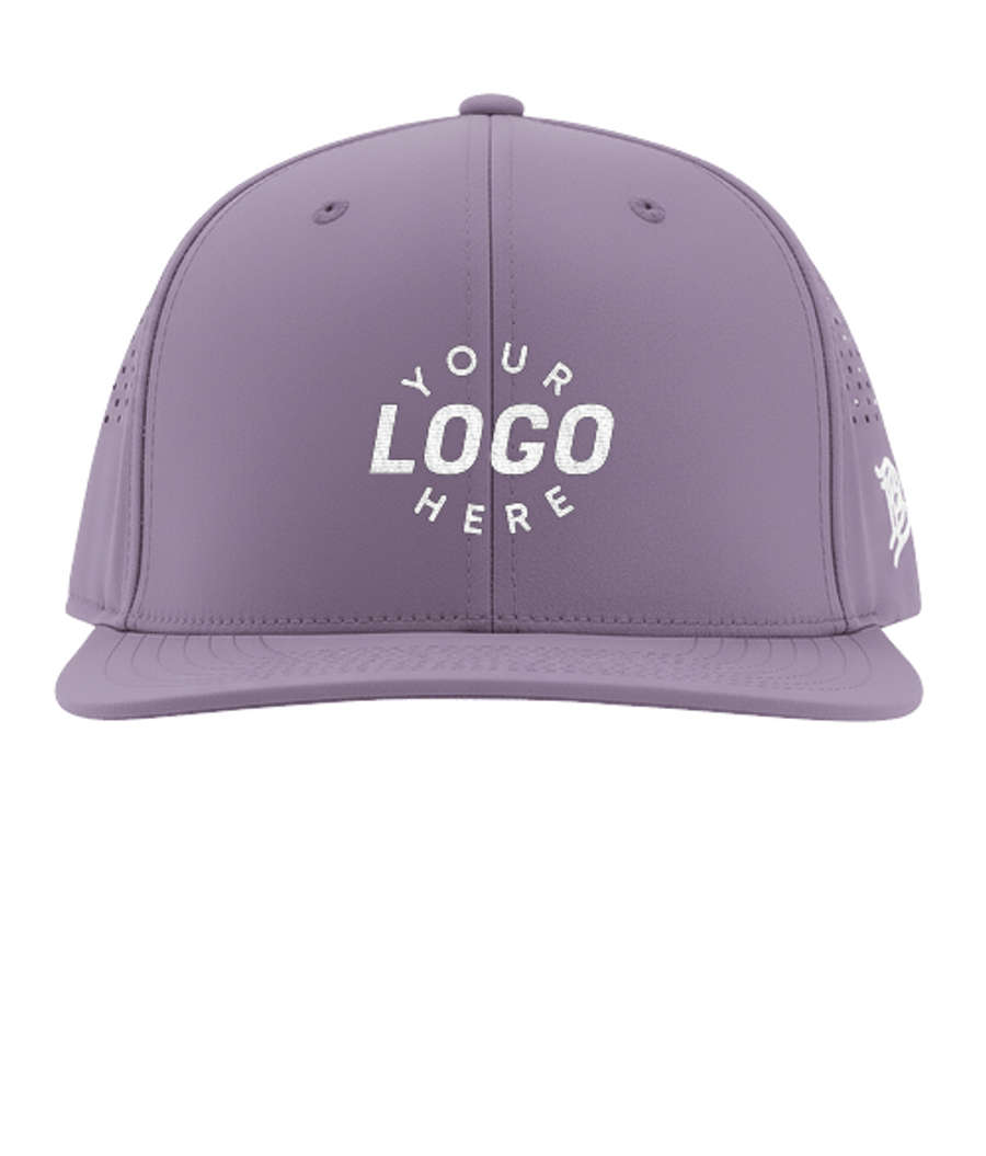 Branded Bills Bare Flat UPF 50+ Performance Baseball Hat in PURPLE