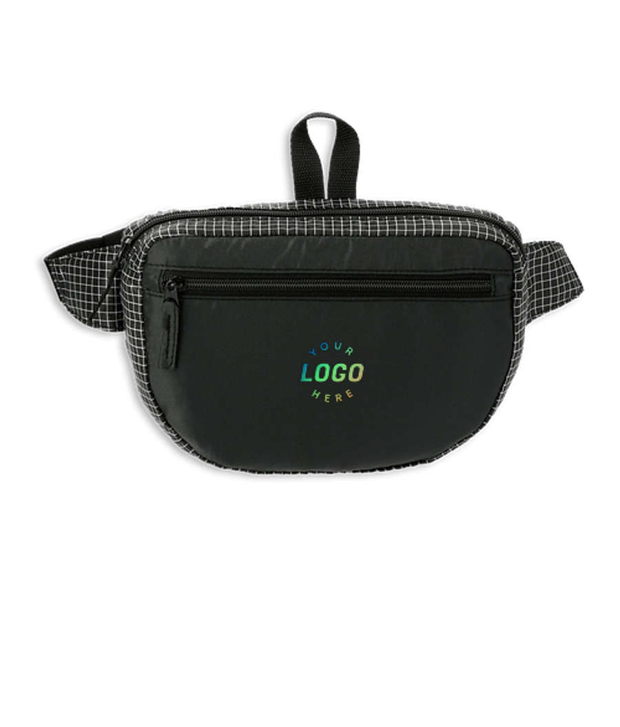 Grid Fanny Pack in Black
