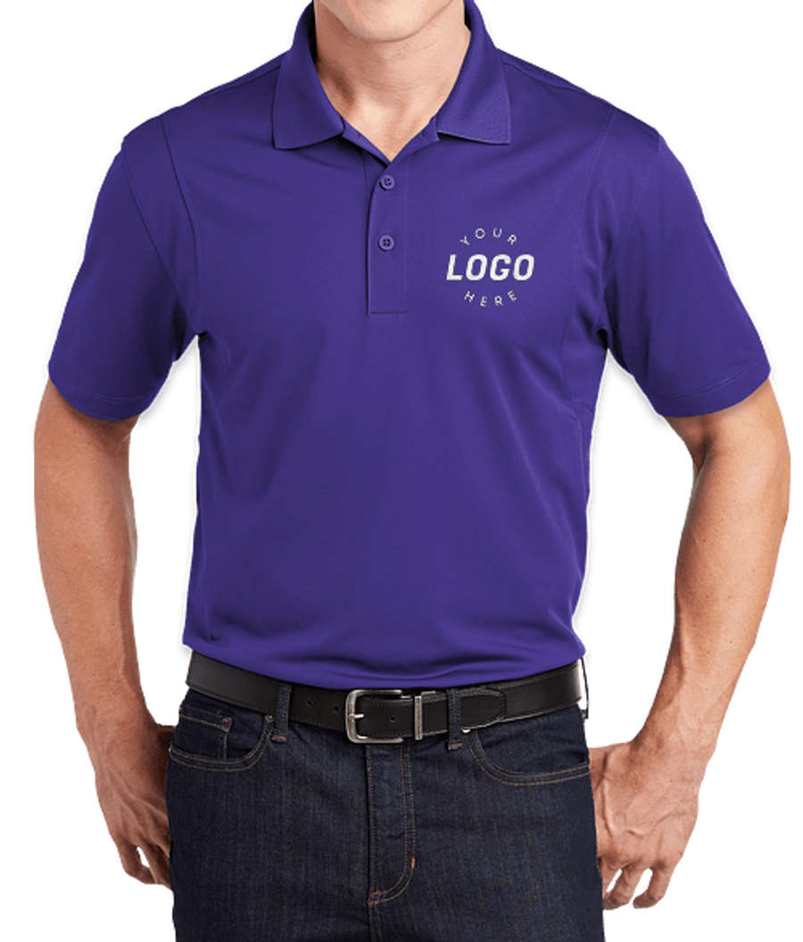 Sport-Tek Tall Sport-Wick Micro Pique Performance Polo - Embroidered in Purple