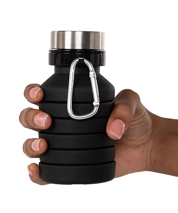 Laser Engraved 18 oz. Zigoo Silicone Collapsible Bottle