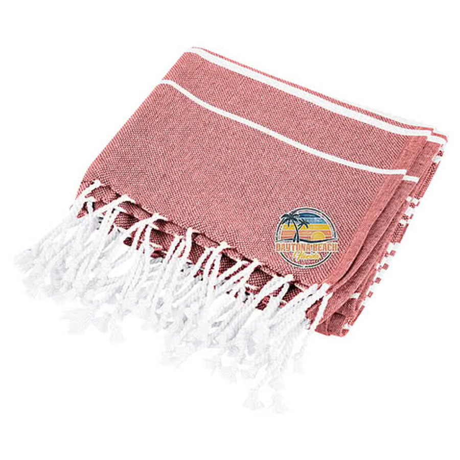 Recycled Beach Blanket with Tassel Fringe