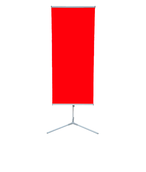 Full Color 28" x 89" Essential Banner Display Kit in Red