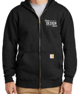 Carhartt Midweight Zip Hoodie - Embroidered - Color: Black