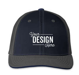 Pacific Headwear Flexfit Trucker Hat - Color: Navy / Graphite