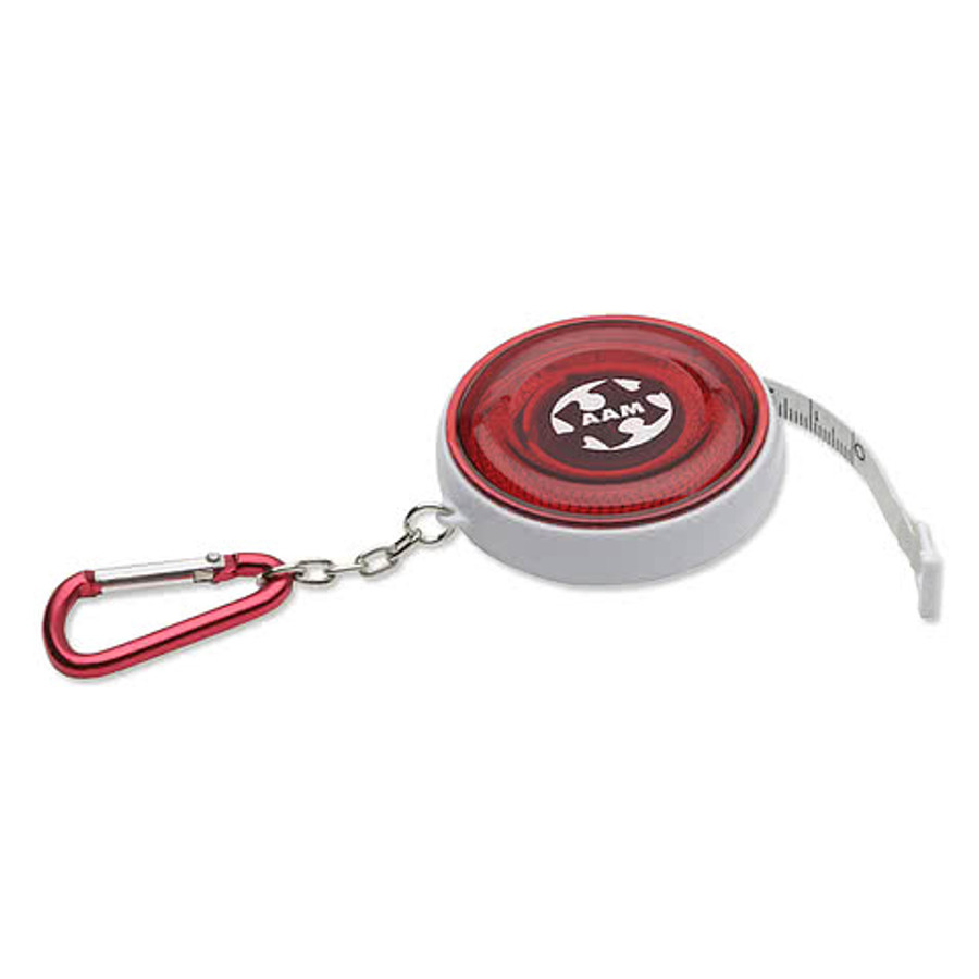 Round Carabiner 5' Tape Measure in Black