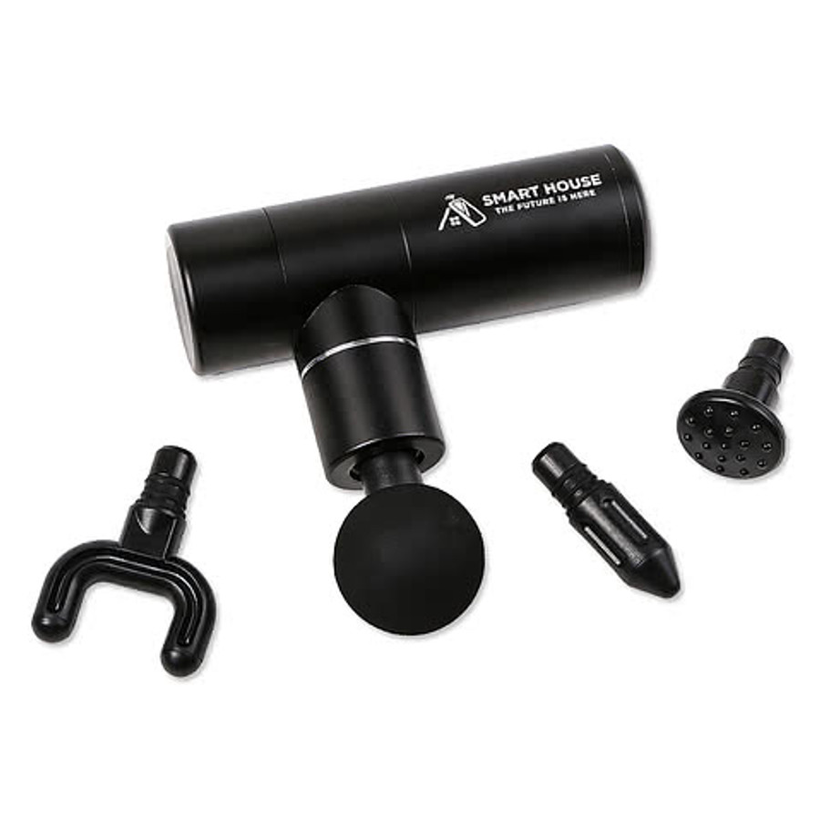 Laser Engraved Kneado Handheld Massage Gun in Black