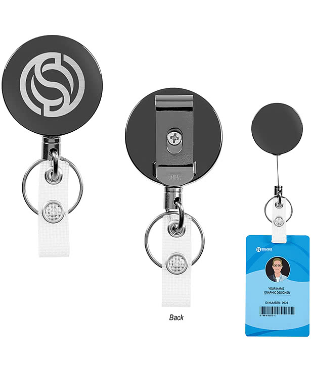 Laser Engraved Retractable Badge Holder