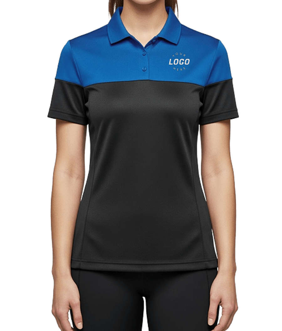 Stormtech Women’s Monterey Two-Tone UPF 40 Performance Polo in Royal Blue / Black