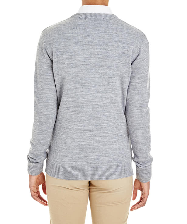 Harriton Women's Pilbloc Jersey Knit V-Neck Sweater