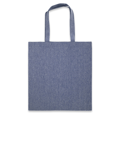 Medium Midweight Recycled Canvas Tote Bag in Heather Medium Blue