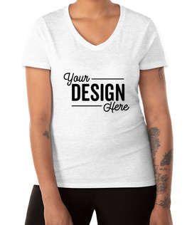Hanes Women's Perfect-T Tri-Blend V-Neck T-shirt - Color: Eco White