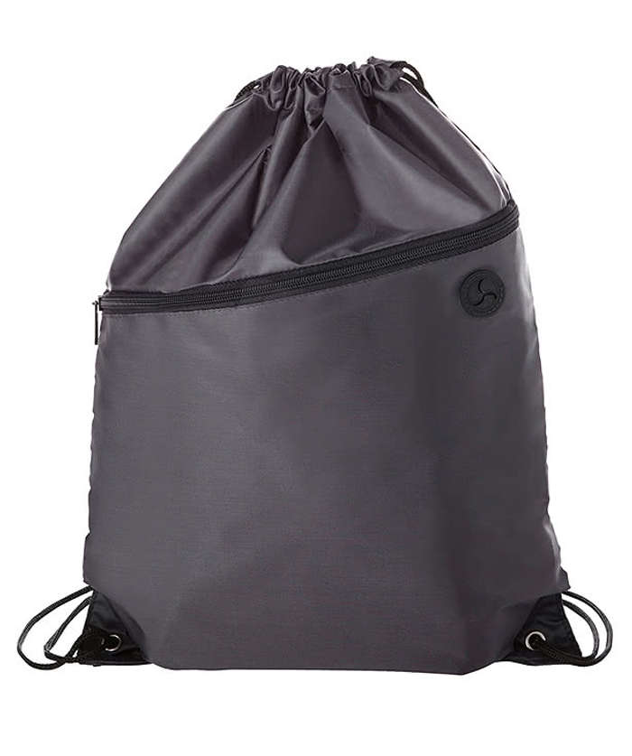 Waterproof Drawstring Backpack with Zip Pocket