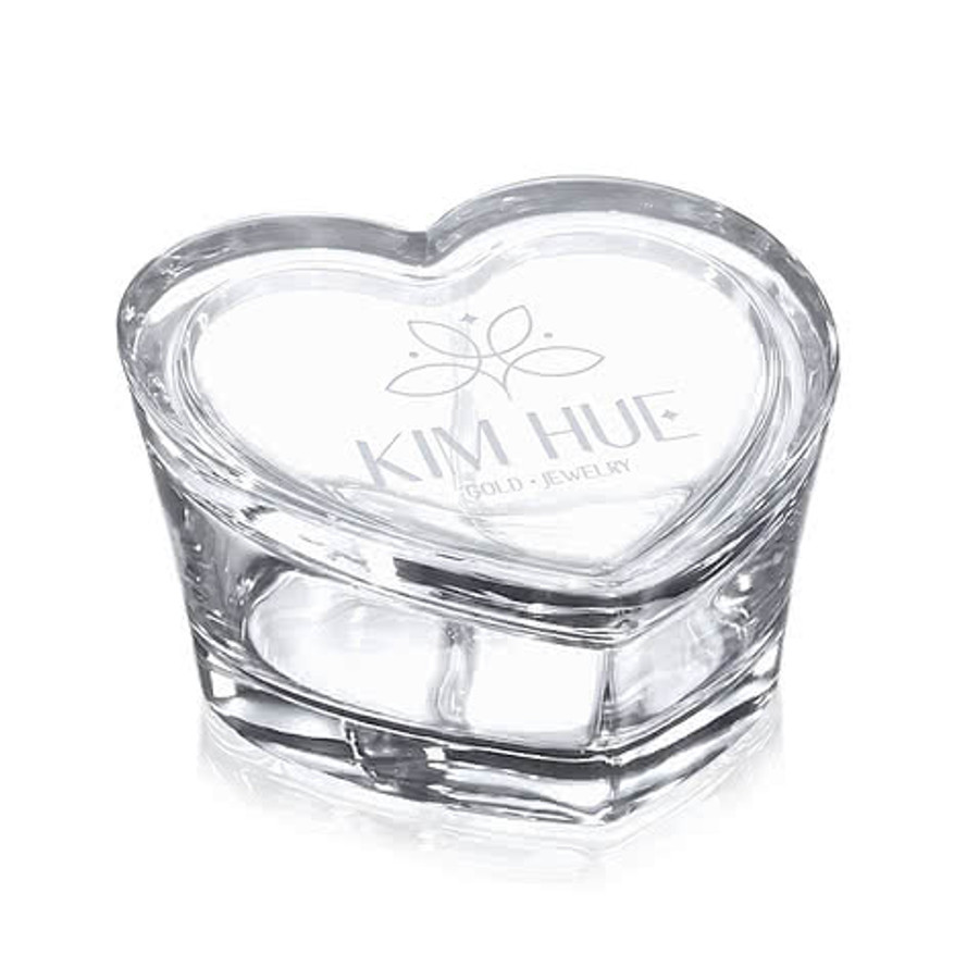 Laser Etched Temptation Crystal Box in Clear