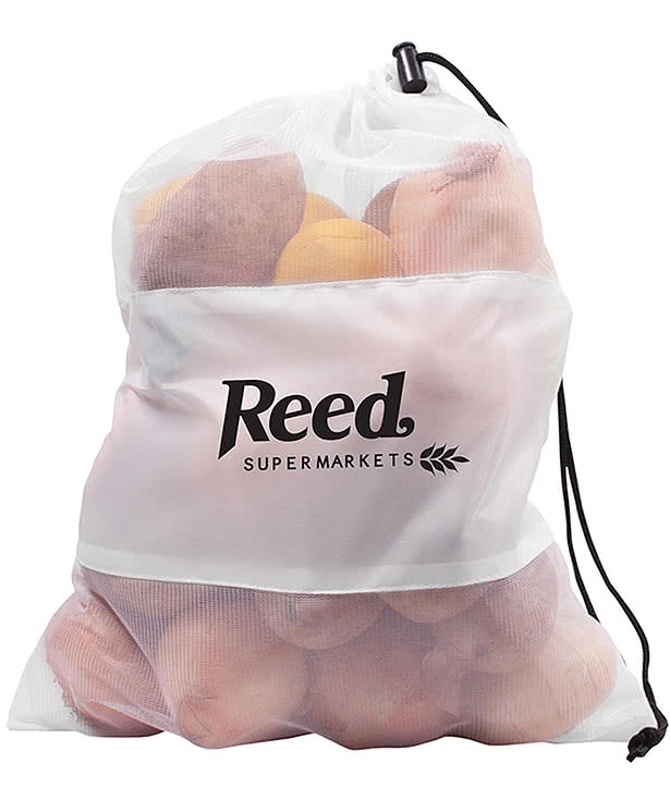 Large Micro-Mesh Drawstring Pouch