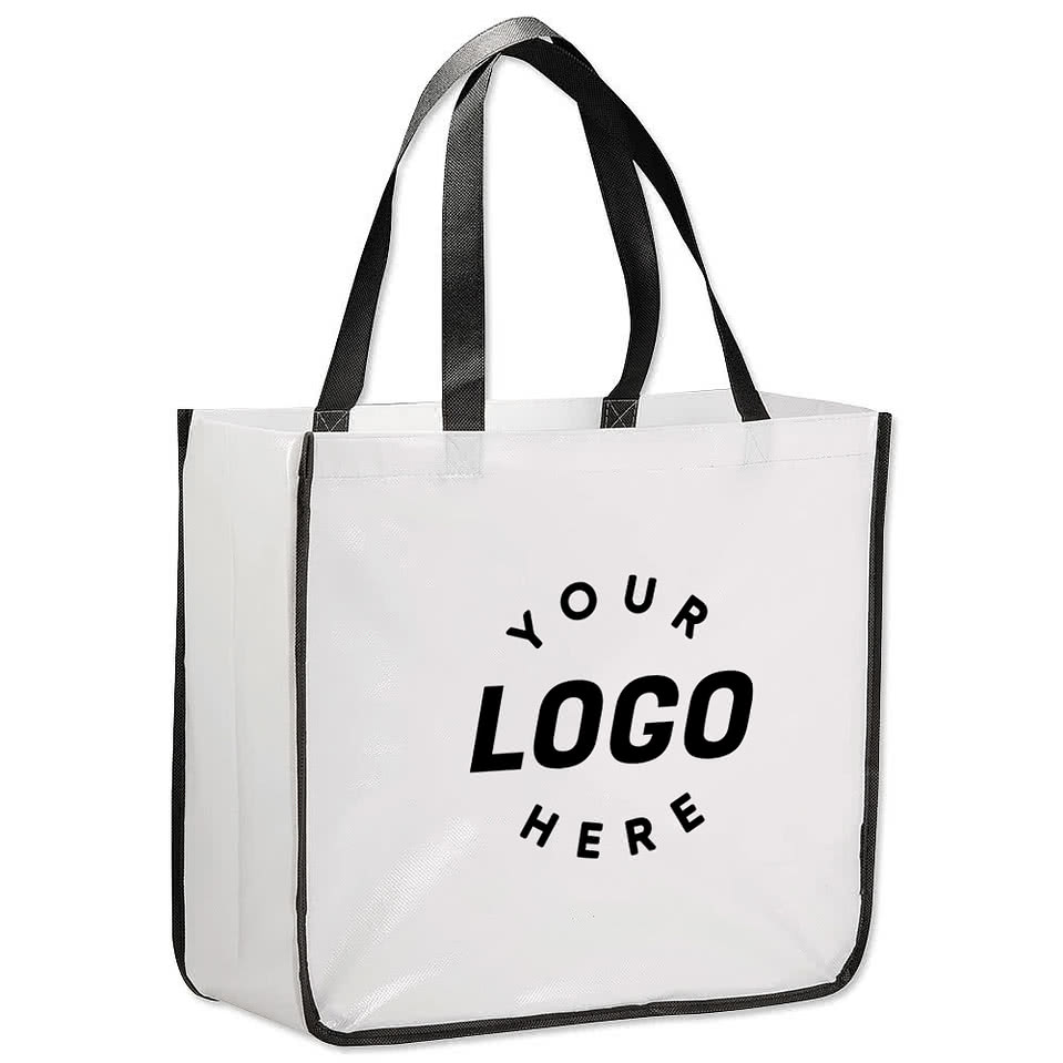 Medium Laminated Shopper Tote Bag