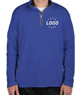 Ultra Club Lightweight Quarter Zip Performance Pullover - Color: Kyanos Blue