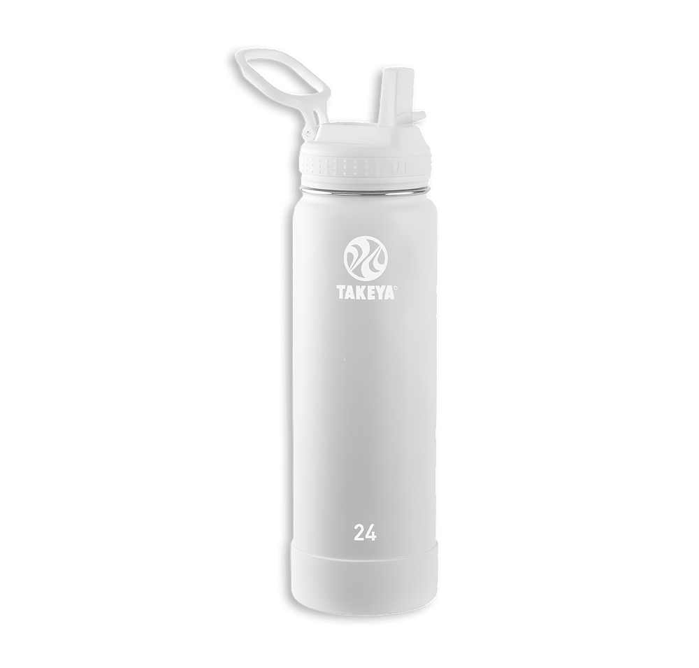 Takeya Laser Engraved 24 oz. Actives Stainless Steel Flip Straw Water Bottle-default