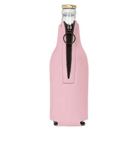 Foldable Foam Zipper Bottle Cooler - Color: Light Pink
