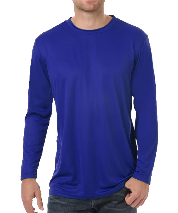 Blue Generation Value BLU-X-DRI Long Sleeve Performance Shirt