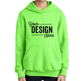 Port & Company Youth Core Pullover Hoodie - Color: Neon Green