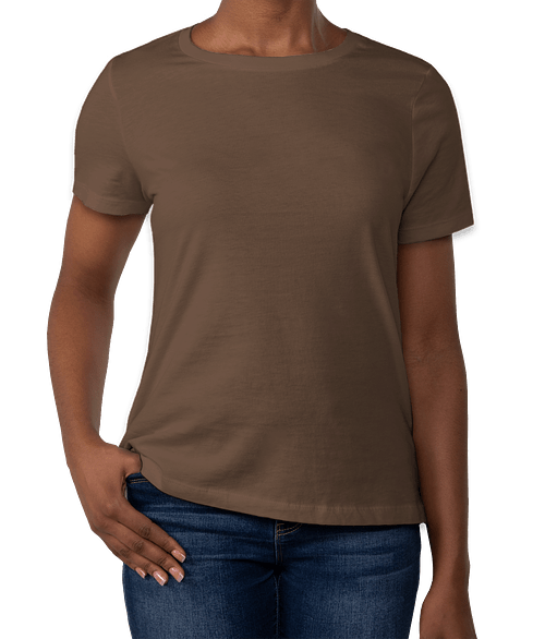 Bella + Canvas Women's Jersey T-shirt in Vintage Brown