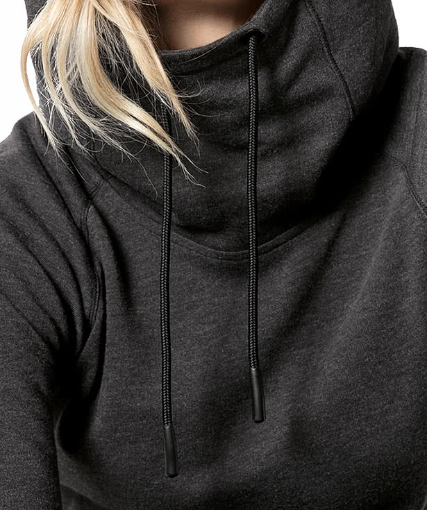 Nike women's funnel neck hoodie online black