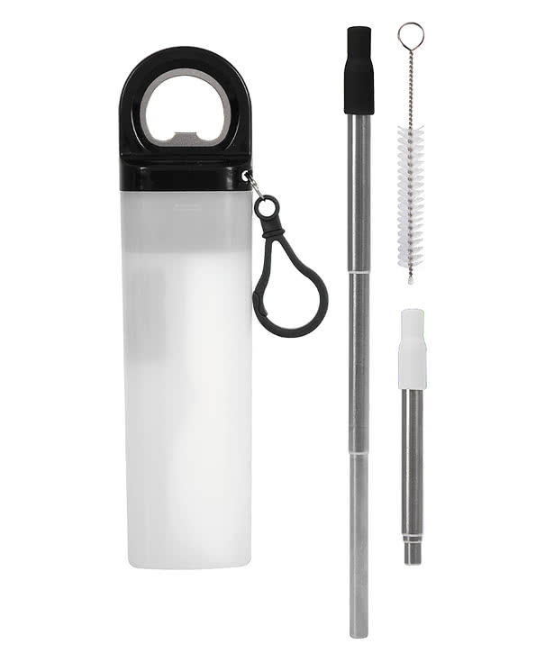 Sip and Snack Reusable Straw and Cutlery Set