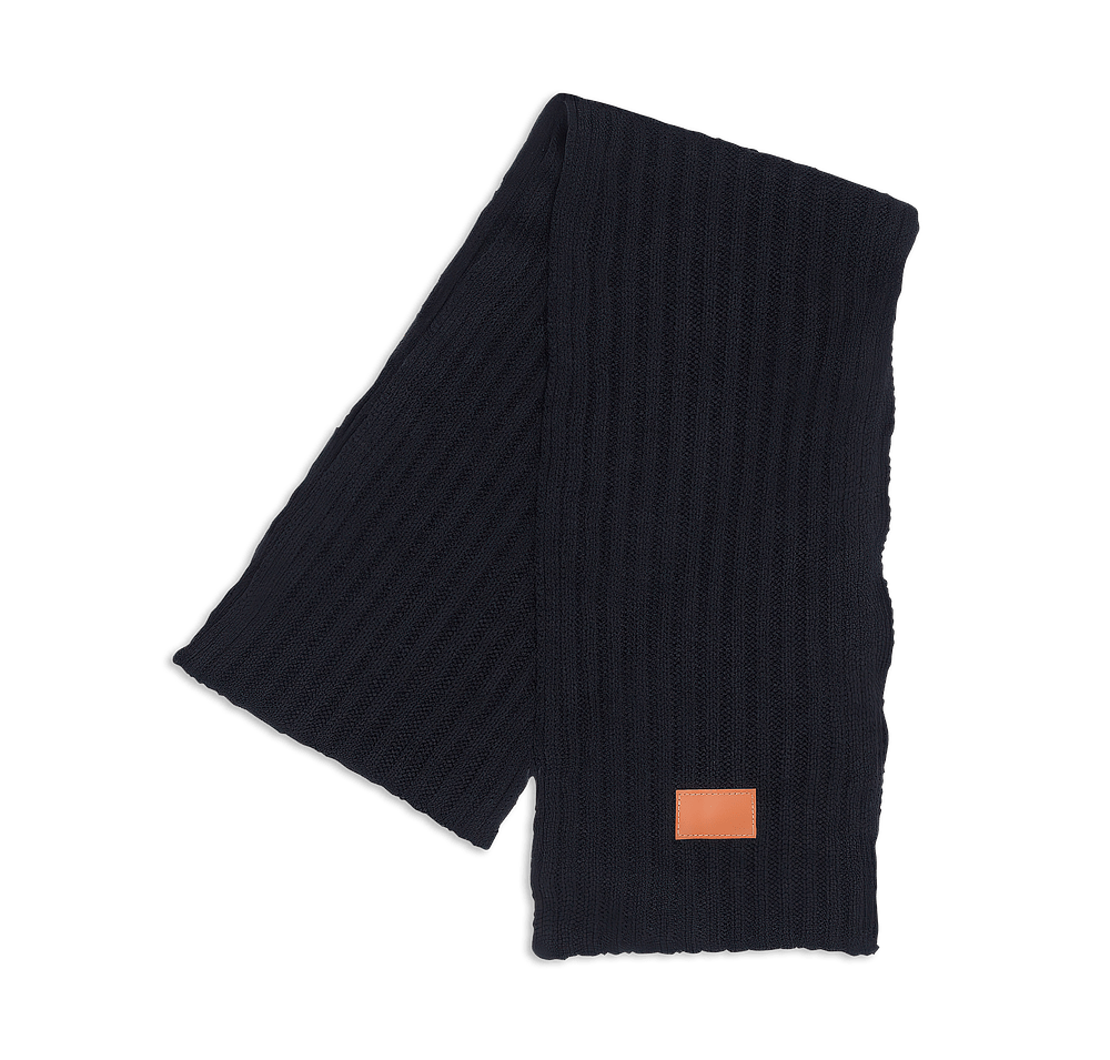 Debossed Leeman Rib Knit Scarf-default