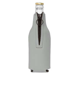 Foldable Foam Zipper Bottle Cooler - Color: Gray