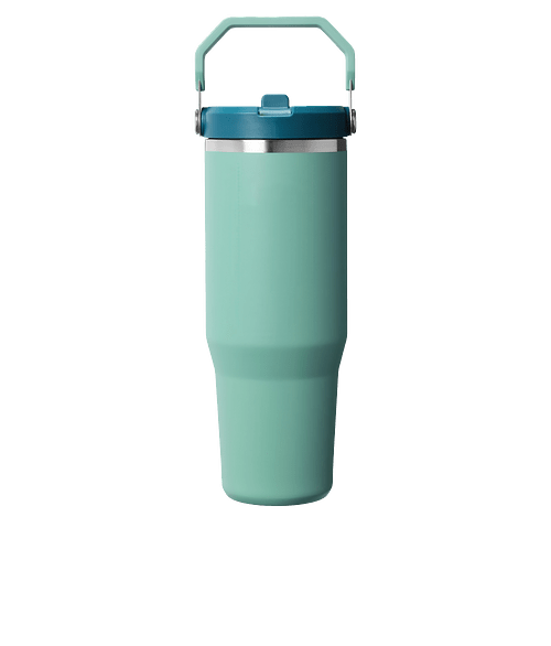 Stanley Laser Engraved 30 oz. IceFlow 2.0 Flip Straw Tumbler in Spring Green