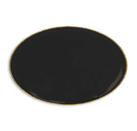 Oval Lapel Pin - Color: Black / Brass